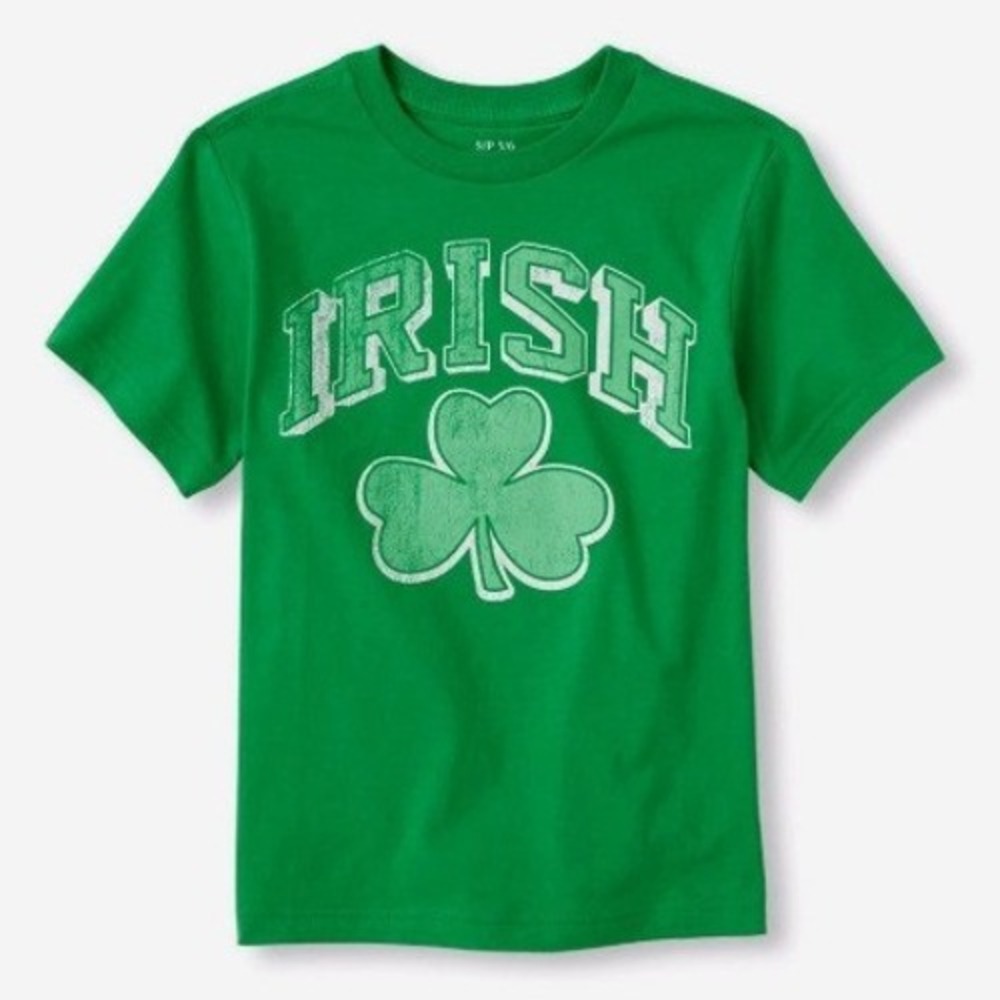 The Children's Place Kids Size 12-18 Months Irish Graphic T-Shirt Green Cotton